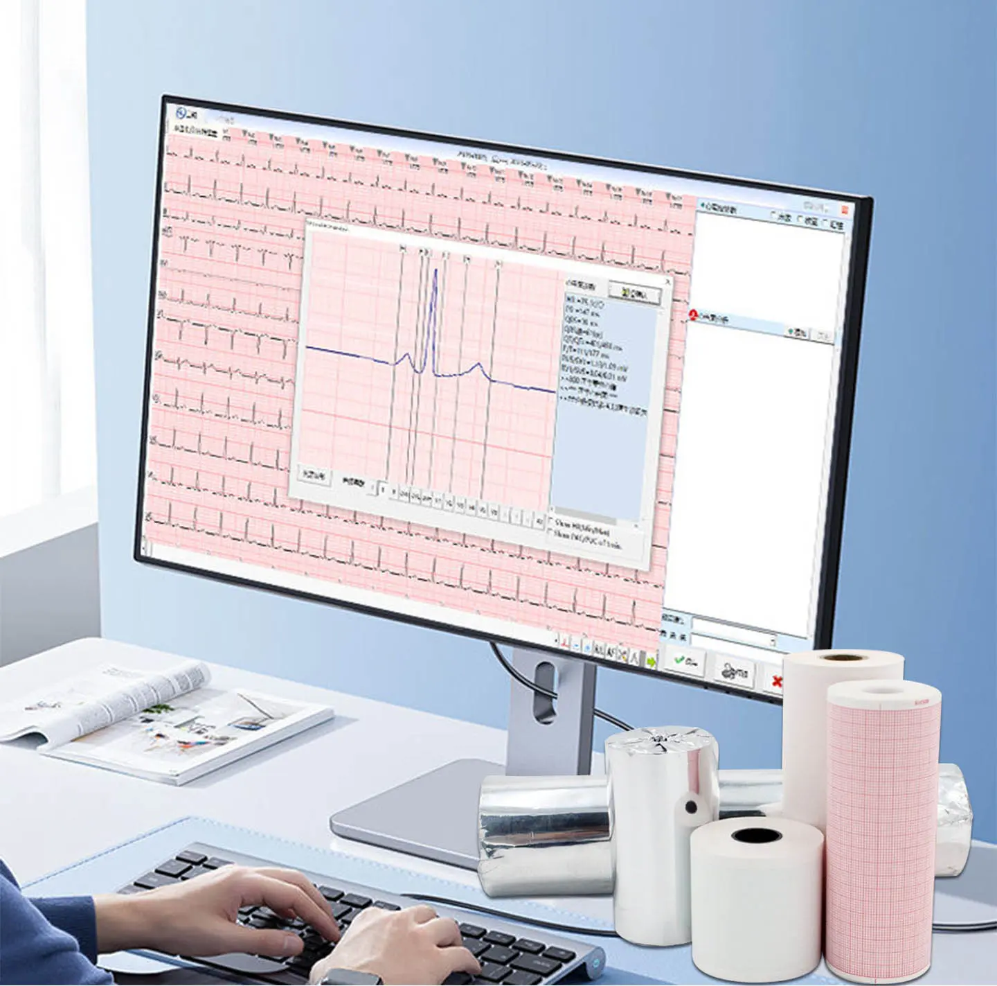 Compatible with 3-lead EKG or 6-lead ECG machines